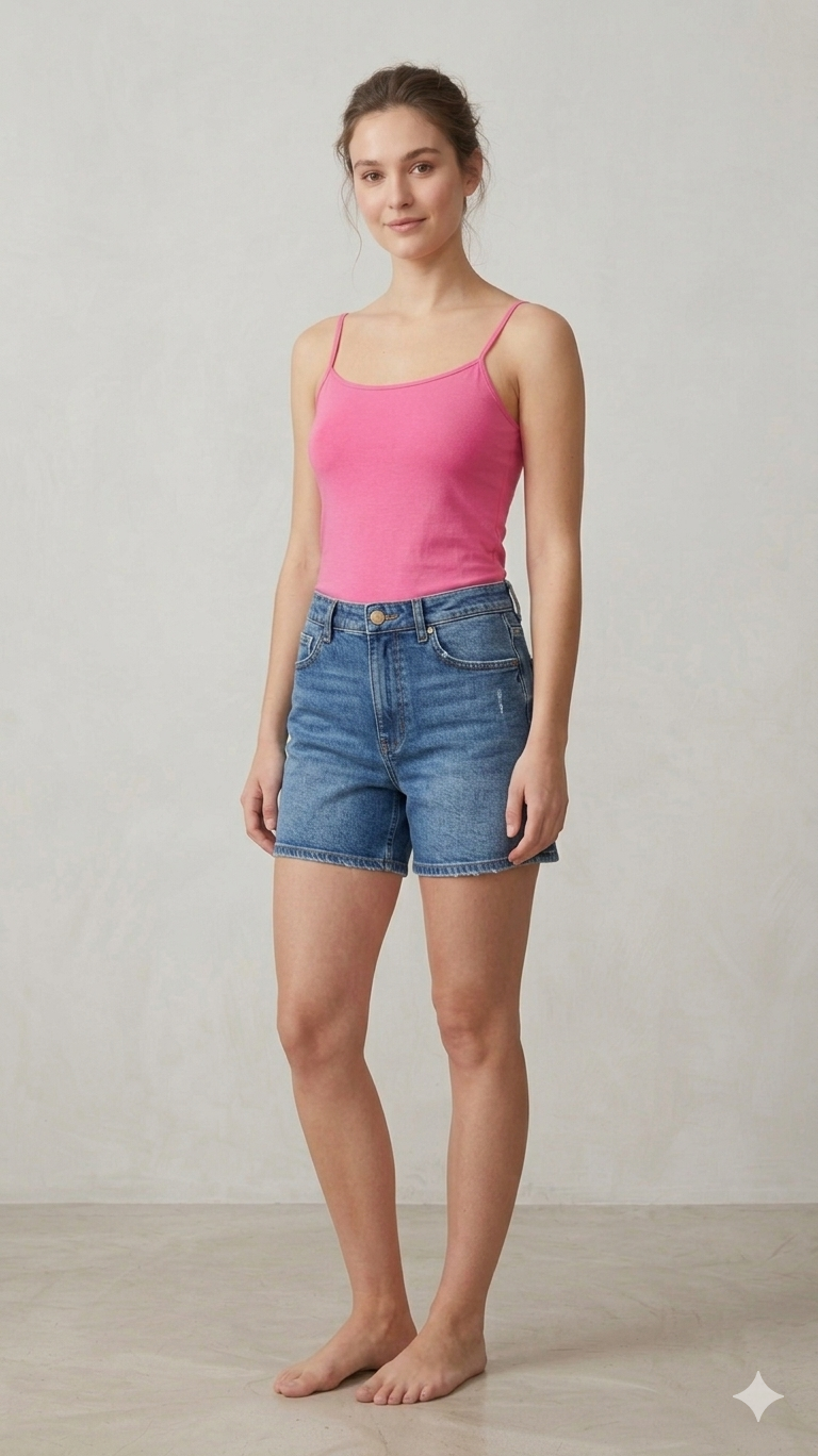 Pink Modal Adjustable Strap Camisole