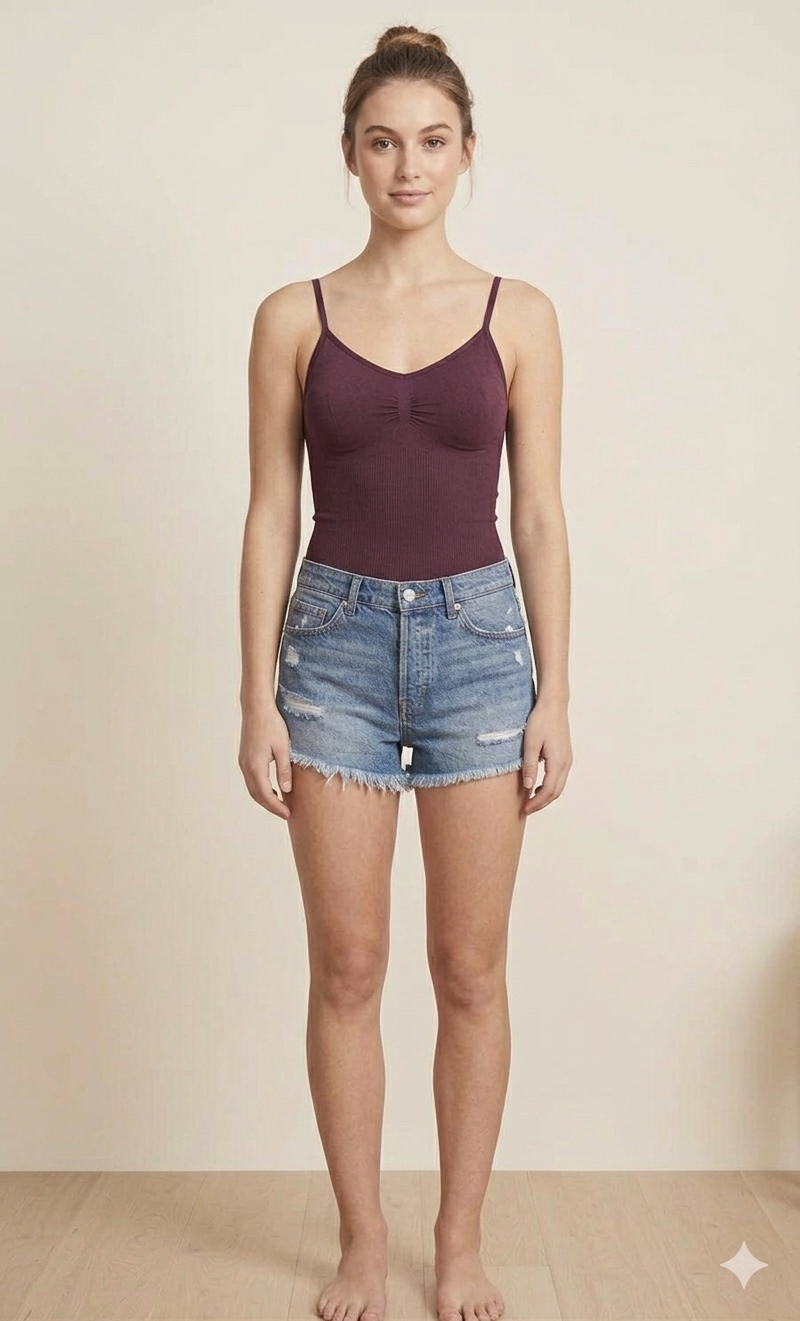 Wine Seamless Camisole Style Body Shaper