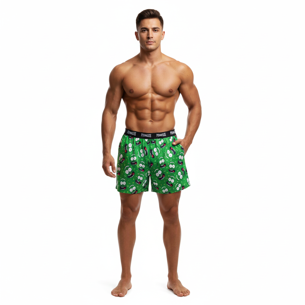 Men "PICKELRICK FACES" Cartoon Boxer