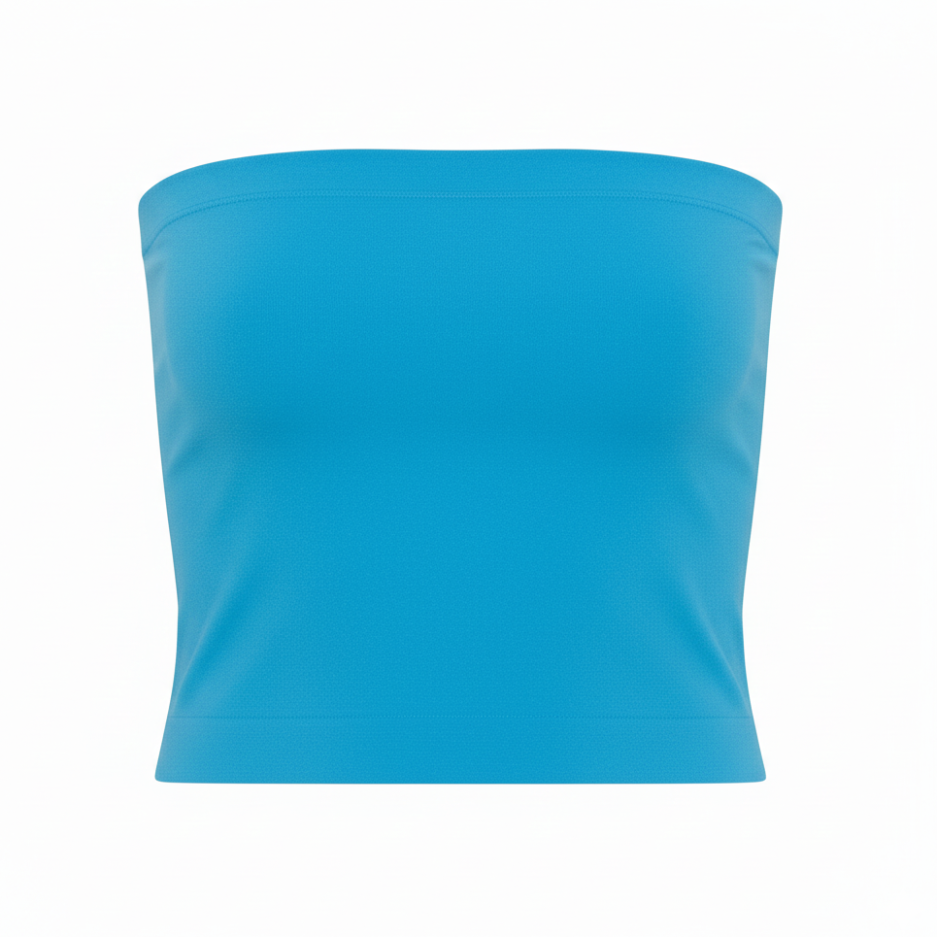 Women Non-Padded Cotton Spandex Tube Top - Pink