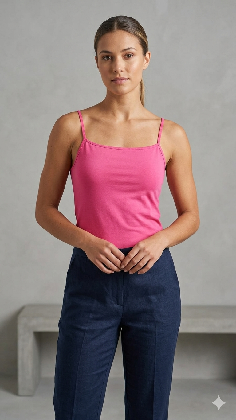 Classic Pink Hosiery Cotton Inner Camisole