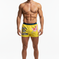 Men Yellow "WHO'S YOUR PANTHER" Cartoon boxer