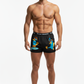 Men Black "CARTOON WITH HATS"Cartoon Boxer