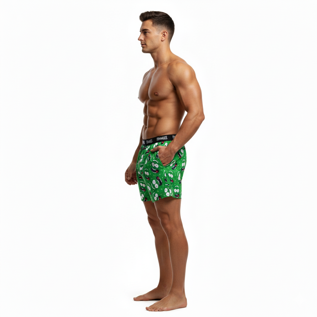 Men "PICKELRICK FACES" Cartoon Boxer