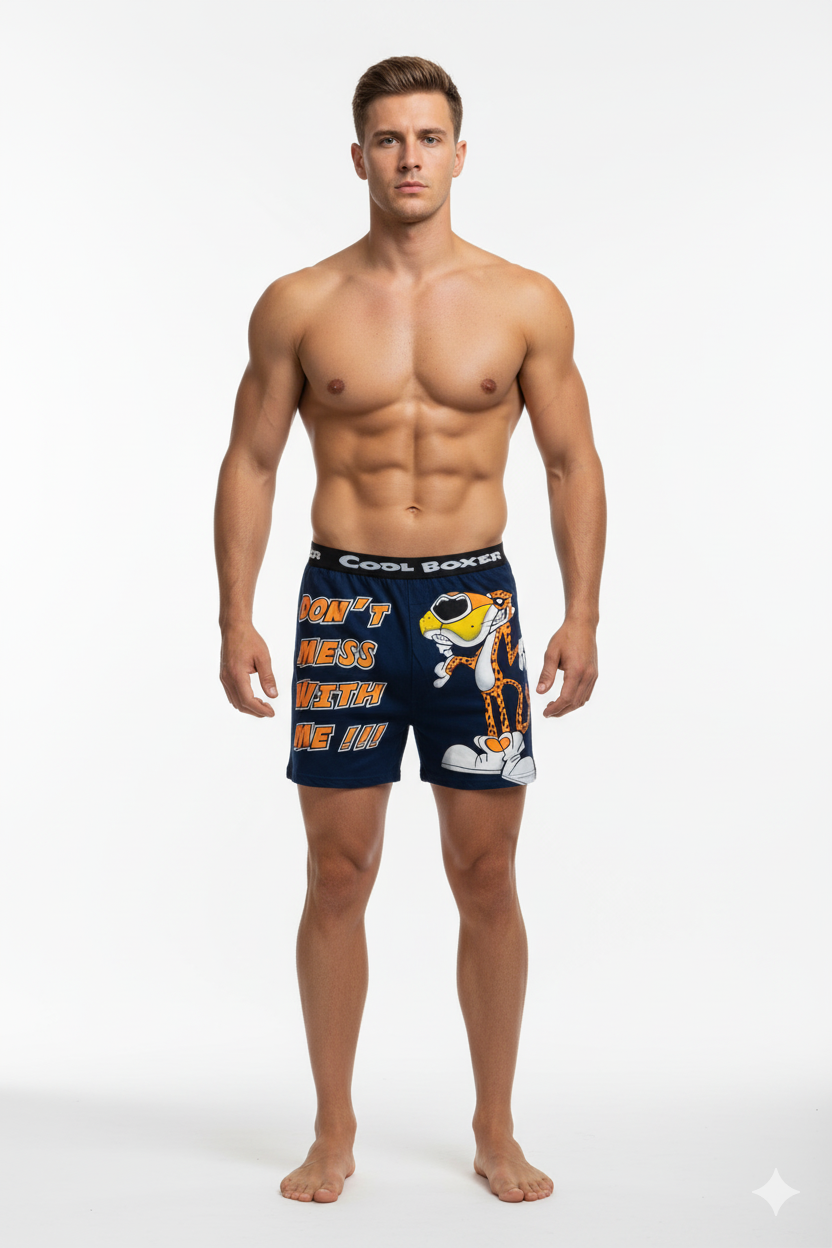 Men Navy "DON'T MESS WITH ME" Cartoon Boxer