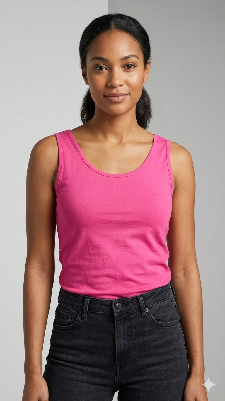 Fuschia Broad Strap Modal Inner Tank Top