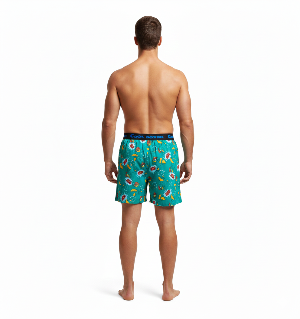 Men "GREEN- PERRY THE PLATYPUS" Cartoon Boxer