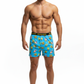Men Blue "FUNNY FACES" Cartoon Boxer