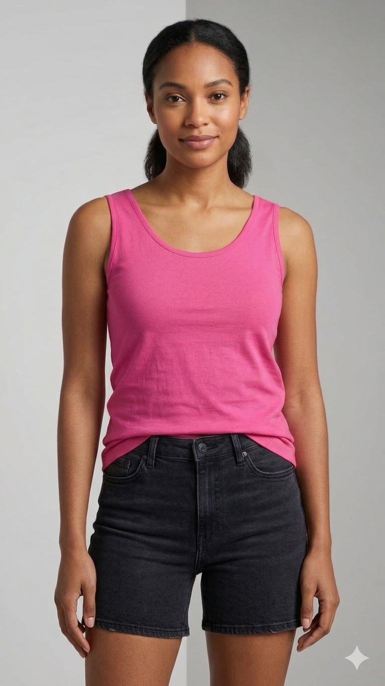 Fuschia Broad Strap Modal Inner Tank Top