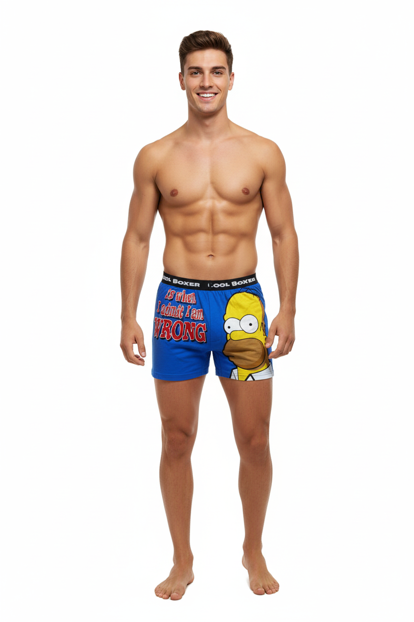 Men "SIMPSON-THE ONLY TIME I AM RIGHT" Cartoon Boxer