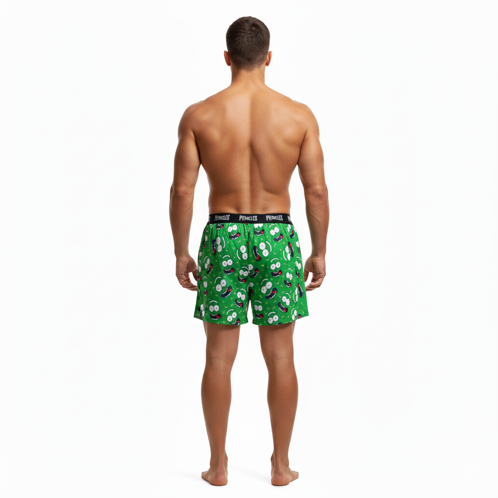 Men "PICKELRICK FACES" Cartoon Boxer