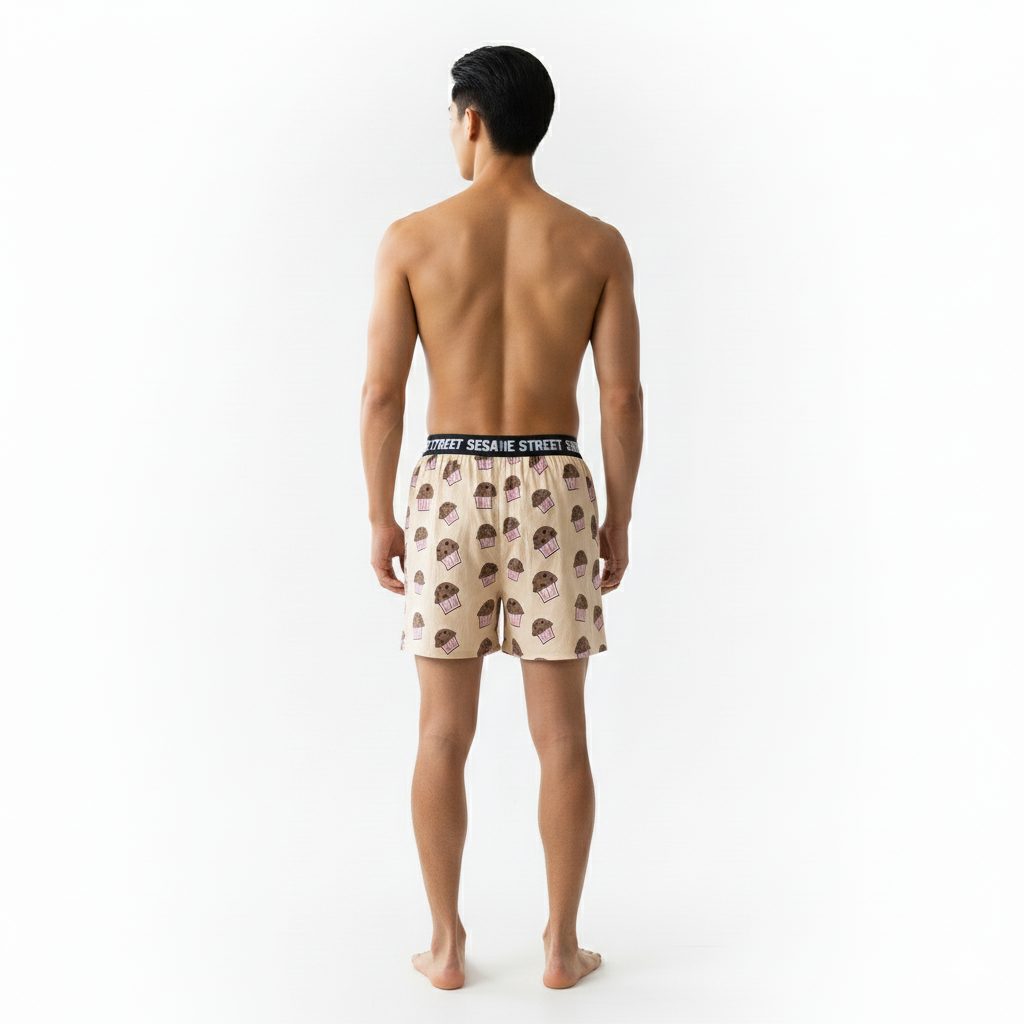 Men's Cupcake Print Modal Cotton Moisture-Wicking Boxer Shorts