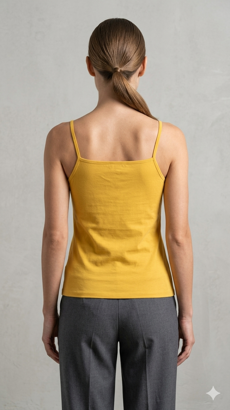 Sunshine Yellow Hosiery Cotton Inner Camisole