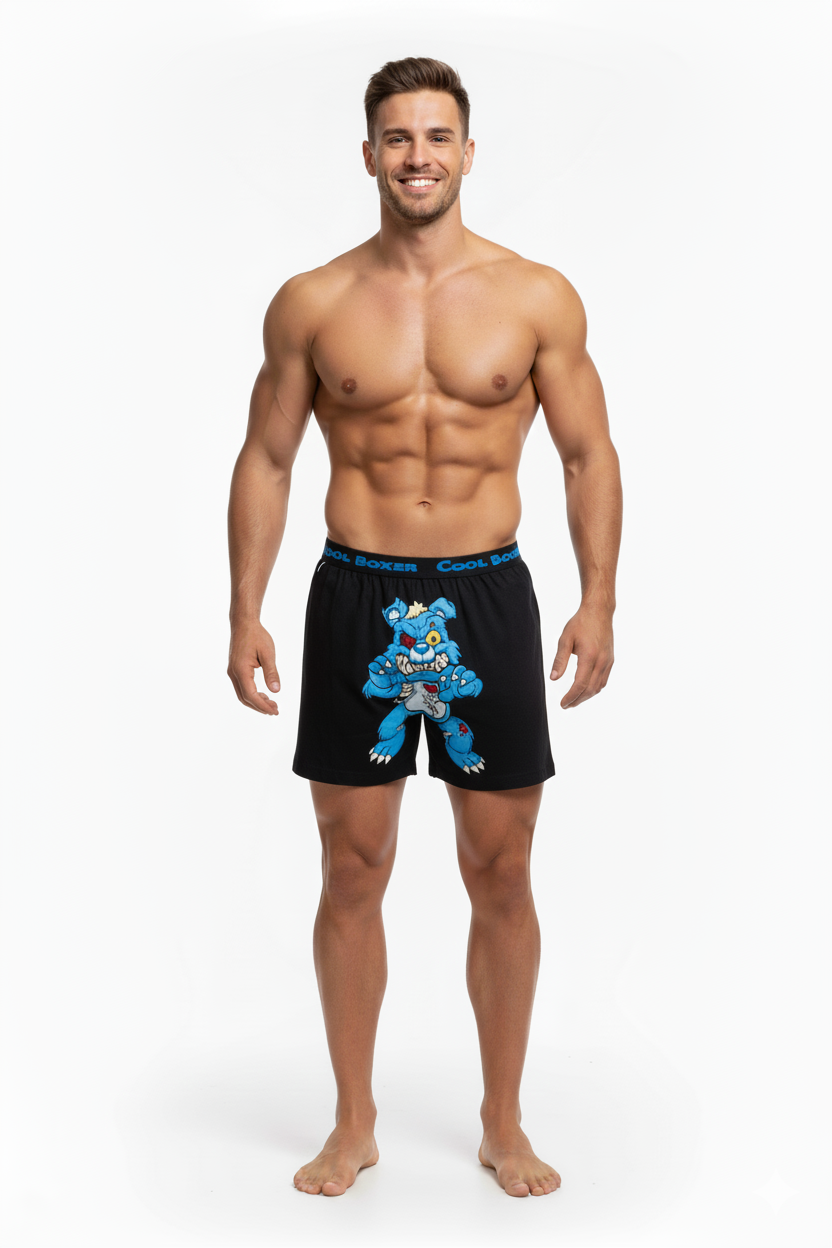 Men "MONSTER CAT" Cartoon Boxer