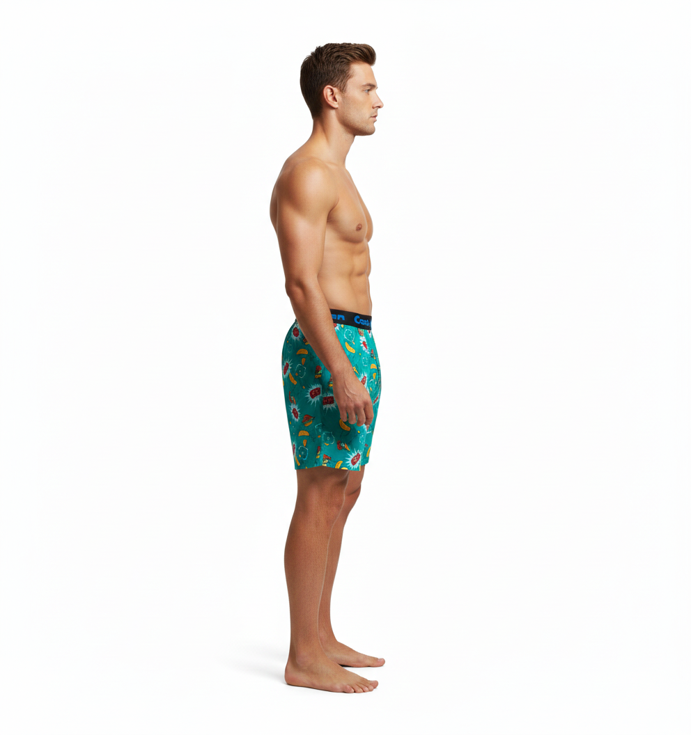 Men "GREEN- PERRY THE PLATYPUS" Cartoon Boxer