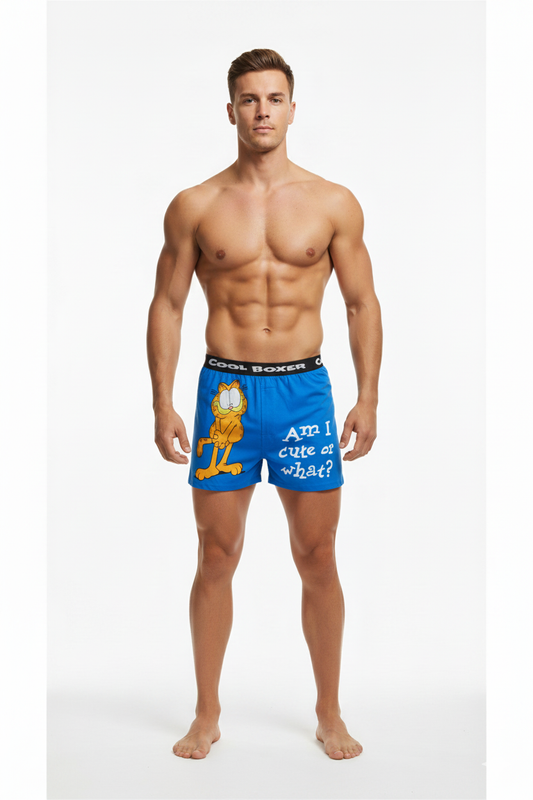 Men Blue "GARFIELD" Cartoon Boxer