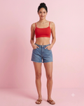 Yellow Padded Tube Bralet – Hosiery Cotton | Detachable Straps & Pads