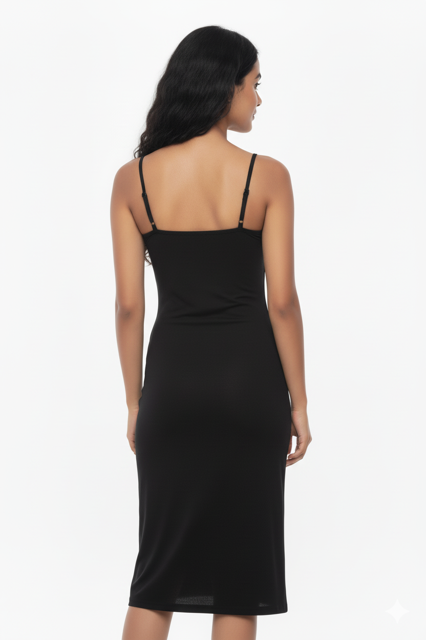 Women Below The Knee Long Dress Slip