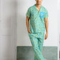 Sky Blue Banana Print Night Suit: Let's Go Bananas Together