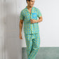 Sky Blue Banana Print Night Suit: Let's Go Bananas Together