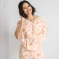 Floral Bliss: Delicate Floral Kaftan Top with Comfortable Shorts
