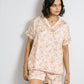 SERENE ELEGANCE: BEIGE FLORAL PRINT SATIN NIGHT SUIT WITH SHORT PANTS