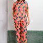 ROAR IN STYLE: QUIRKY TIGER PRINT PAJAMA SET IN SALMON PINK