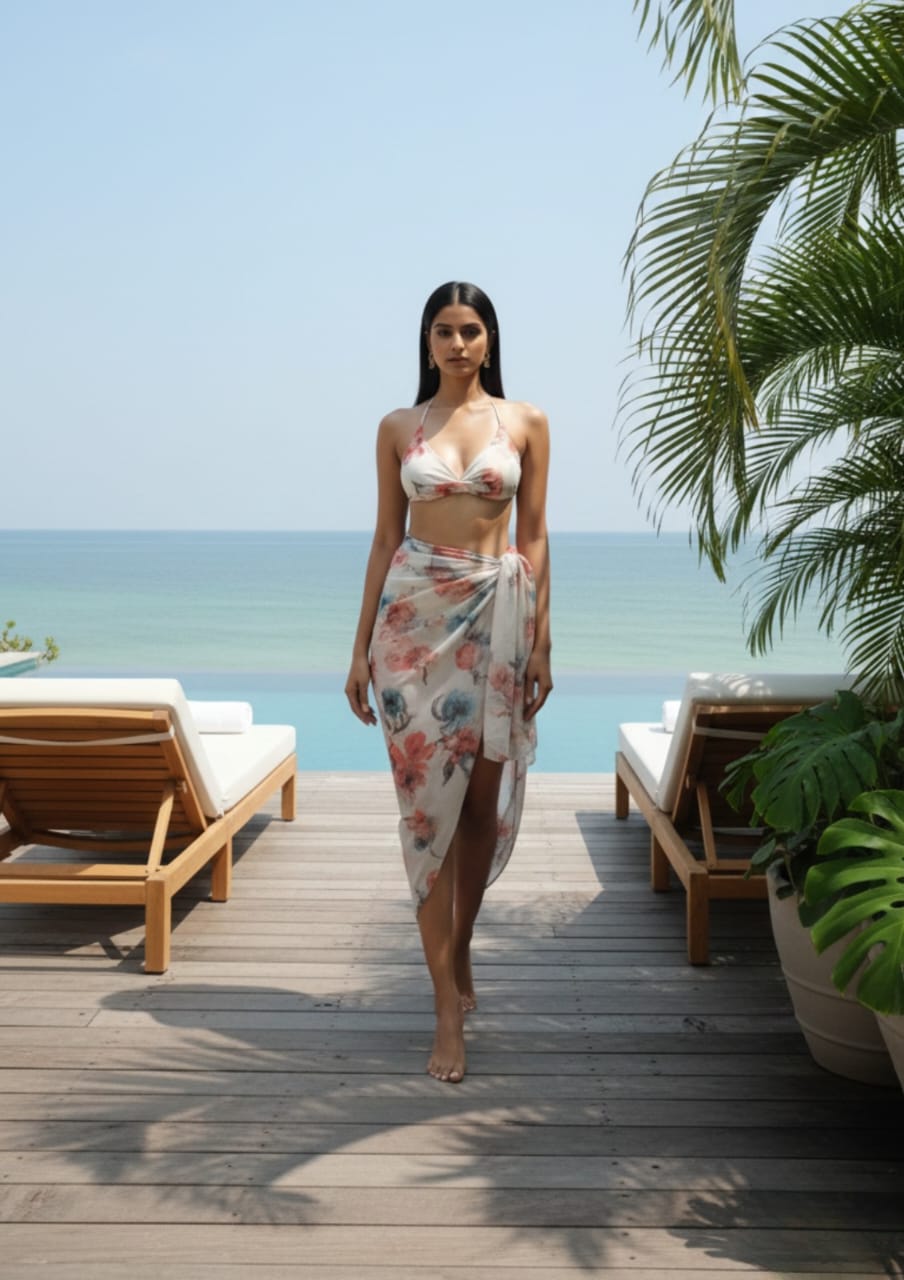 Printed Lightweight Chiffon Sarong