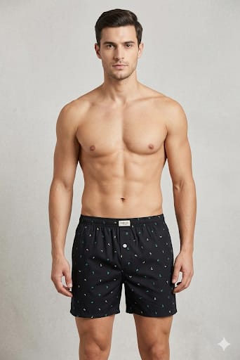 Midnight Print Cotton Boxers