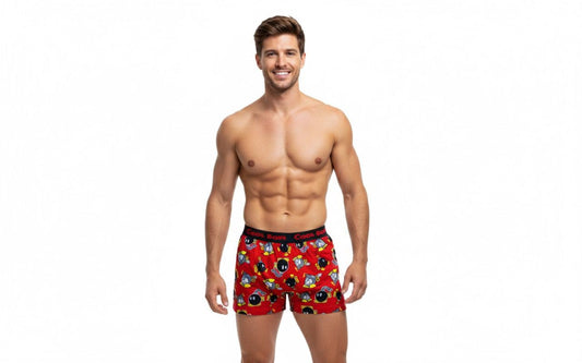 Men "BOMB" Cartoon Boxer