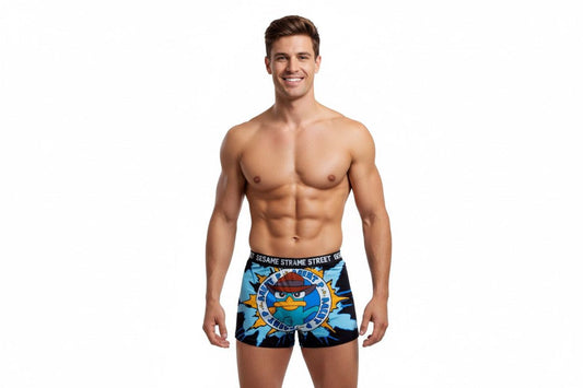 Men "AGENT P" Cartoon Boxer