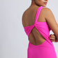 Fuchsia Pink One-Shoulder Twisted-Style Swimsuit: Elegance for Fashionistas