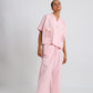 Pink Anti-fit Co-ord Set with Hand Embroidery Detail and Broad Pants