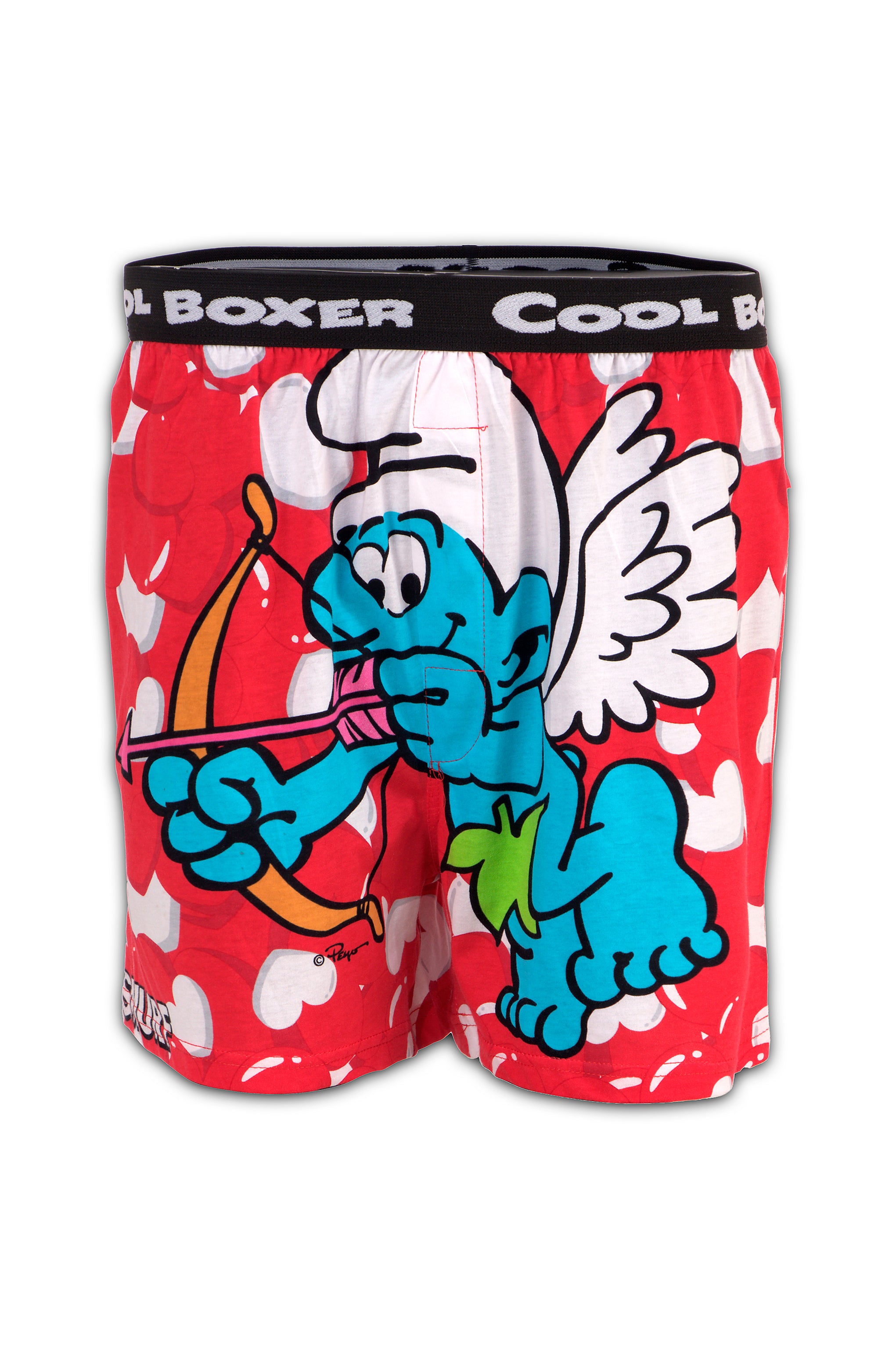 Men Red 'SMURFS LOVE' Cartoon Boxer