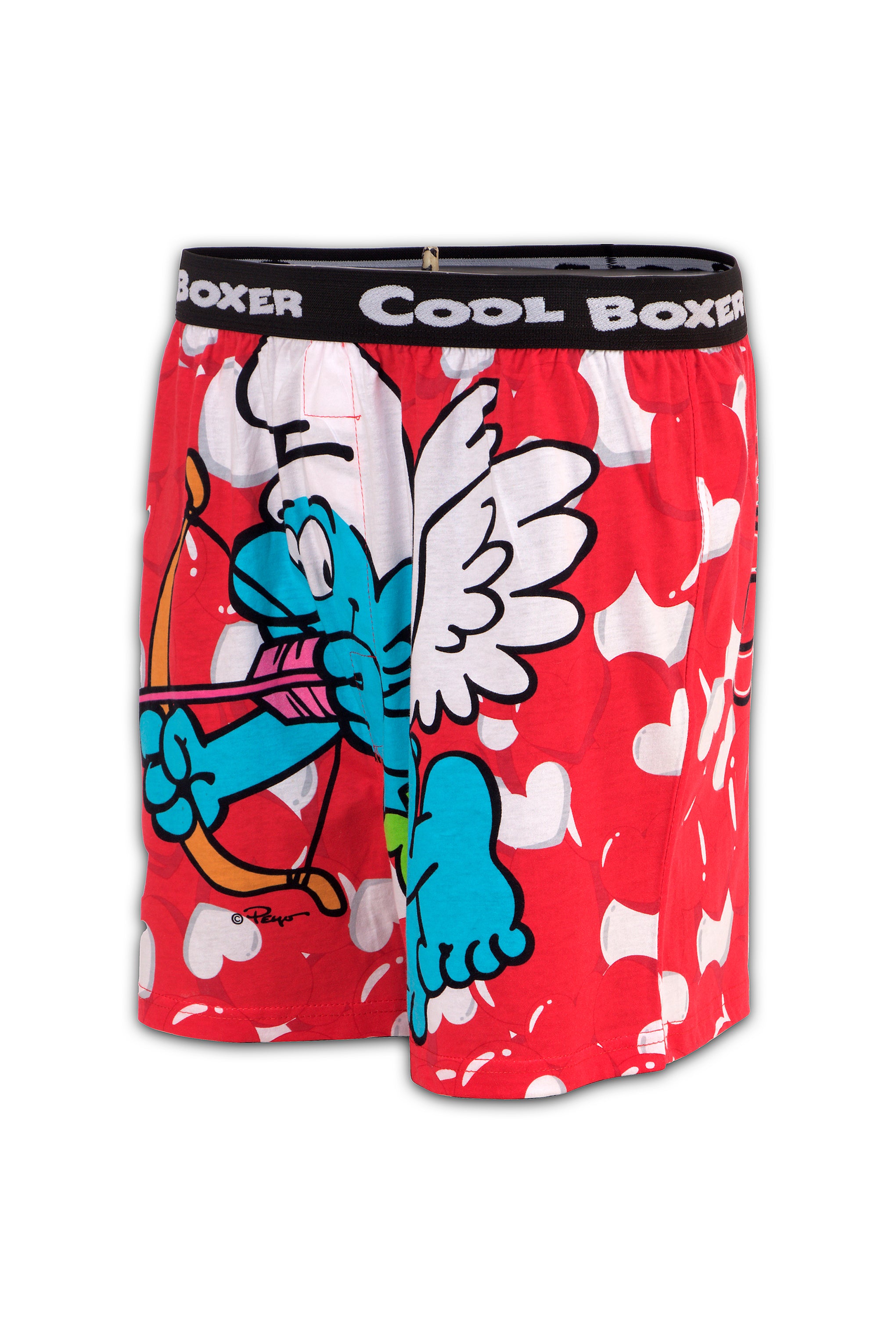 Men Red 'SMURFS LOVE' Cartoon Boxer