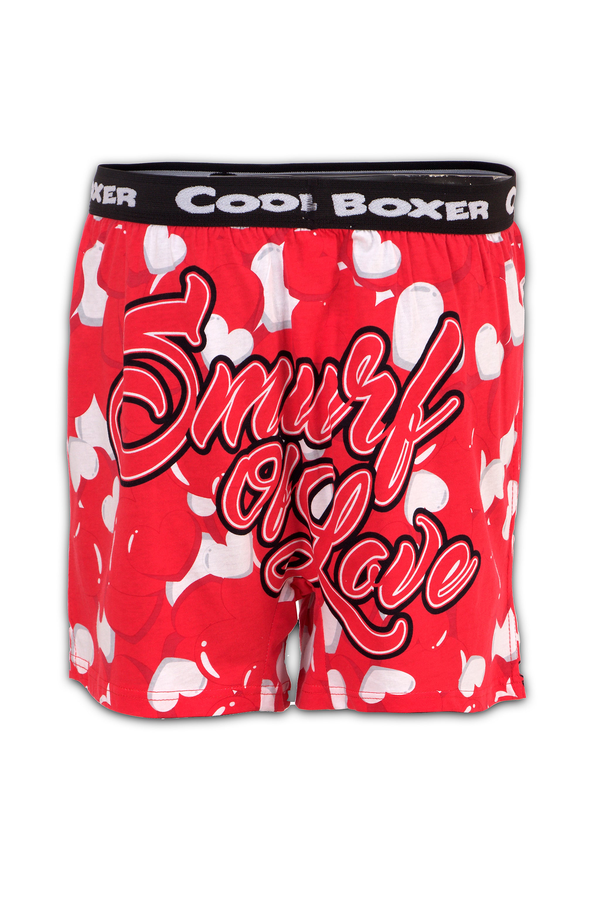 Men Red 'SMURFS LOVE' Cartoon Boxer