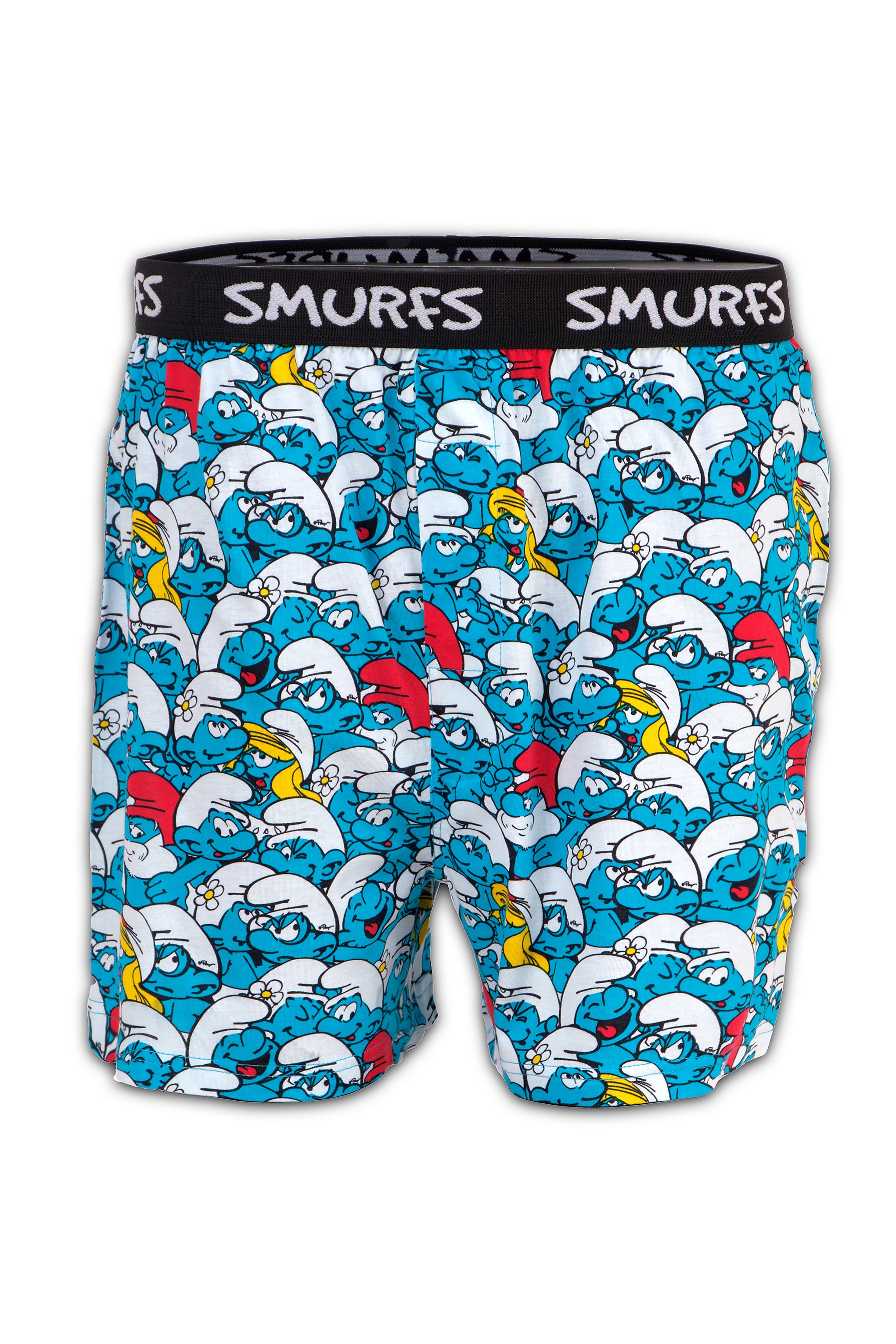 Men Blue 'SMURFS' Cartoon Boxer