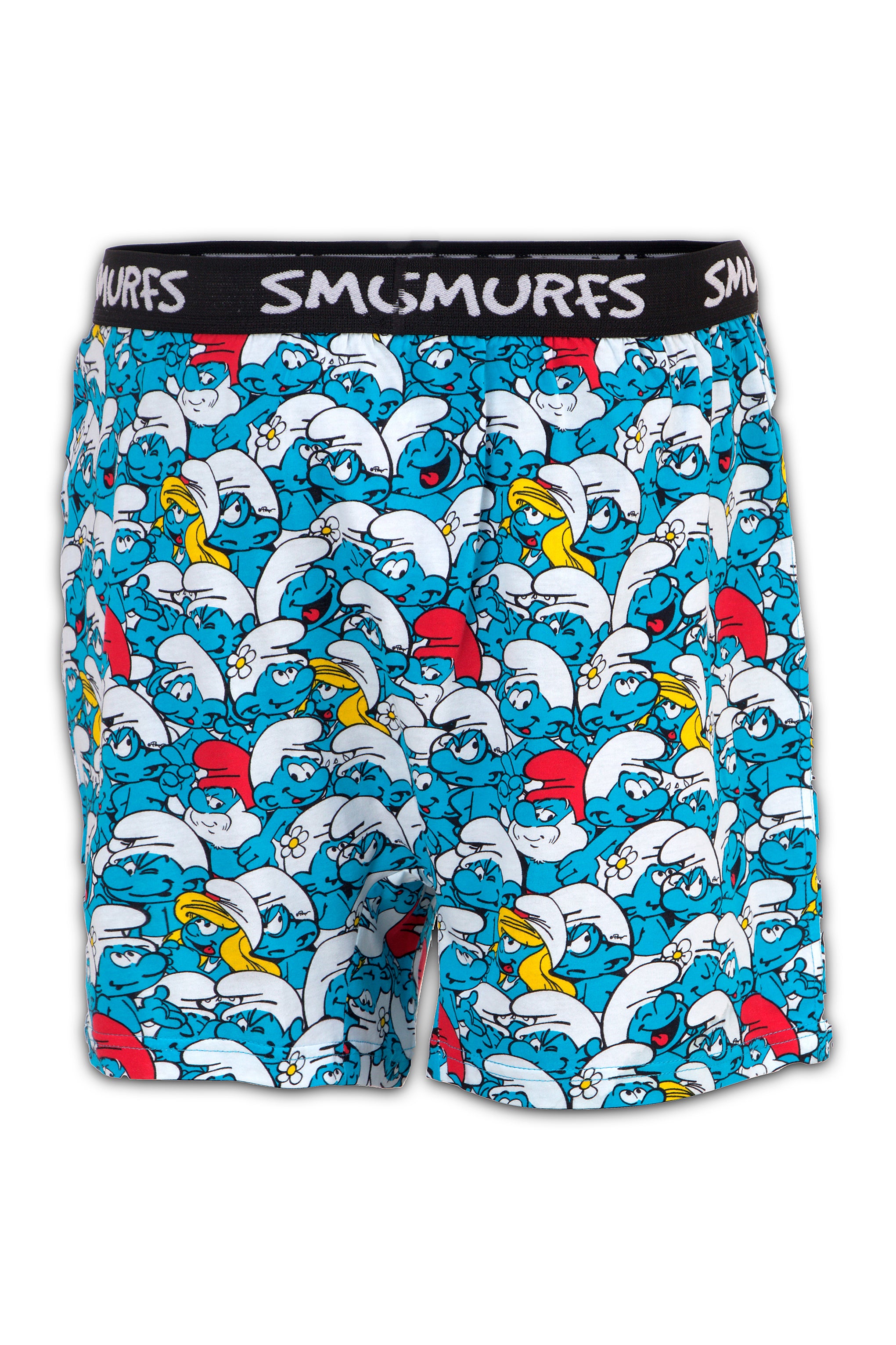 Men Blue 'SMURFS' Cartoon Boxer