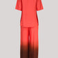 Woman Orange Cotton Rayon Night Suit