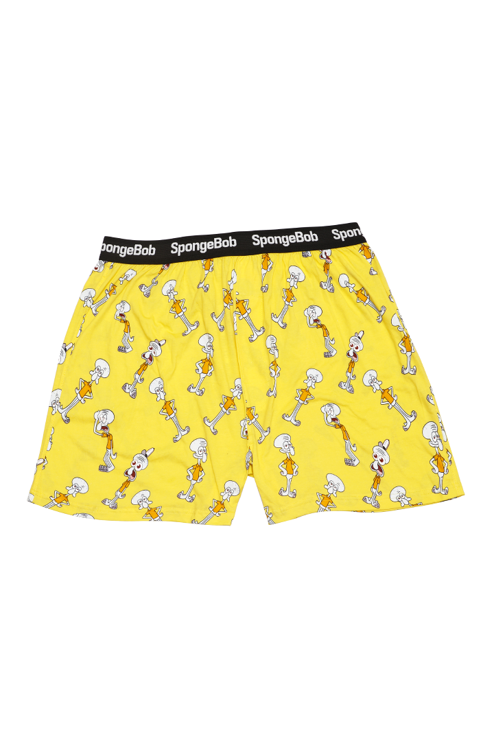 Men Yellow 'Sponge Bob' Cartoon Boxer