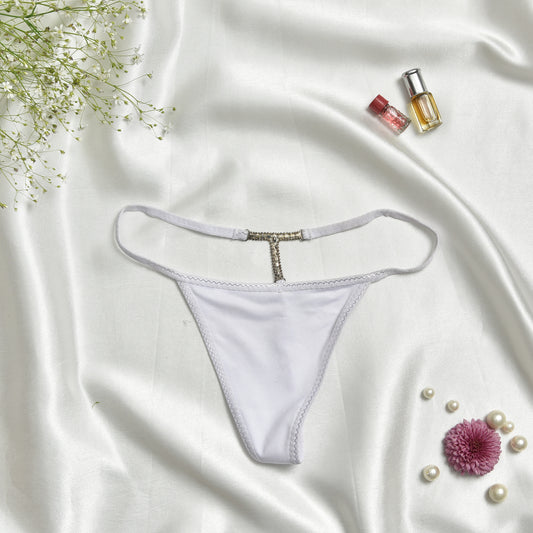 Women Sexy White G-String Panties
