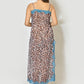 Women French Georgette  Brown And Blue Animal Printed Bridal Baby Doll Nighty