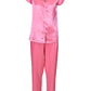 Women Pink Satin Night Suit