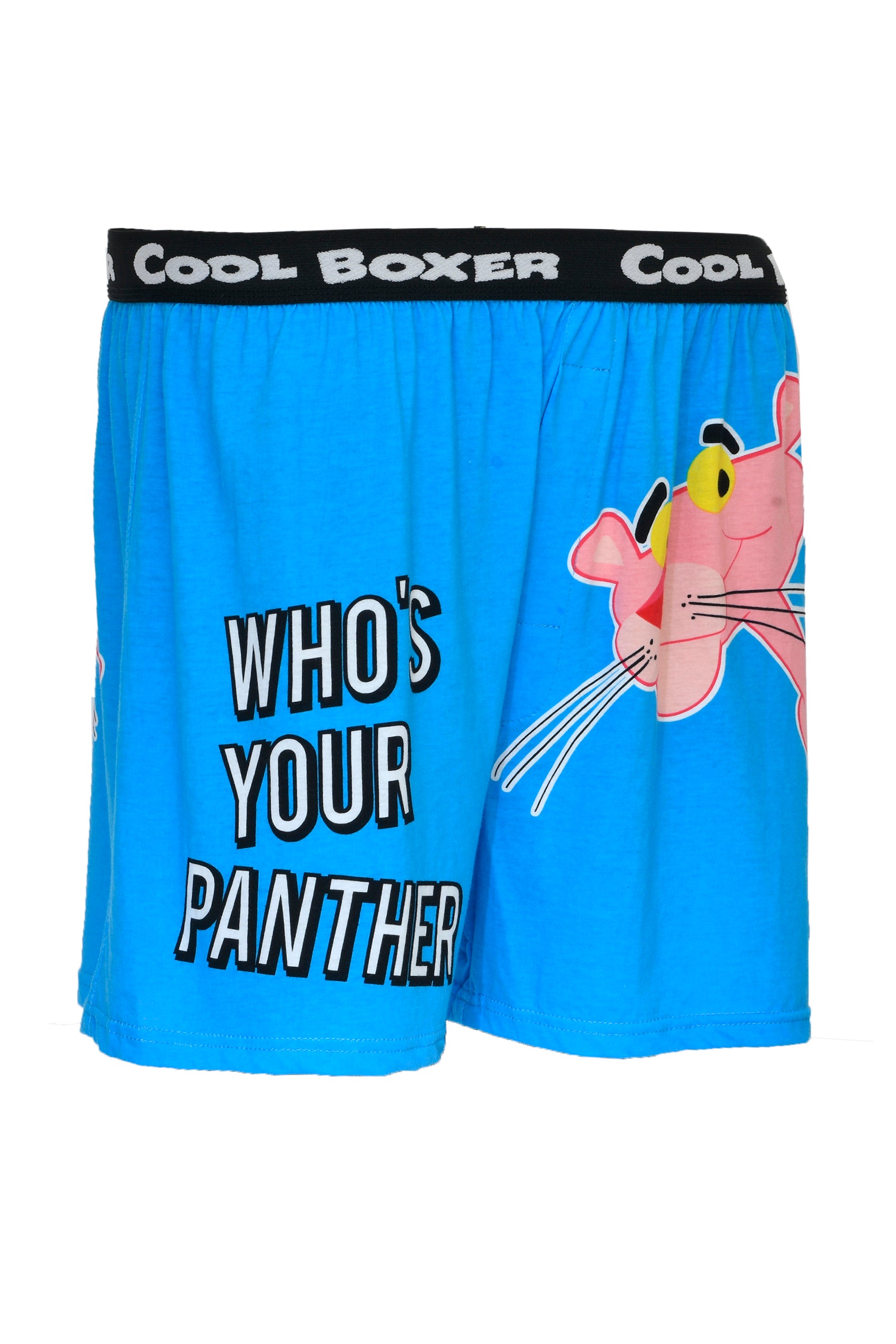 Men "WHO'S YOUR PANTHER" Cartoon Boxer