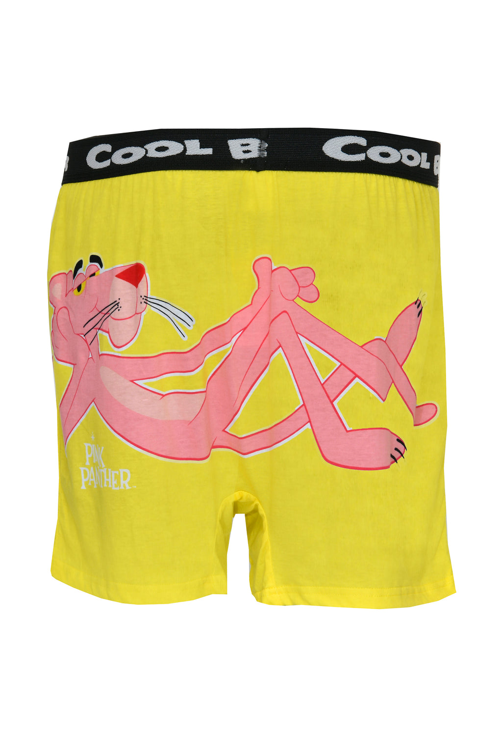 Men Yellow "WHO'S YOUR PANTHER" Cartoon boxer