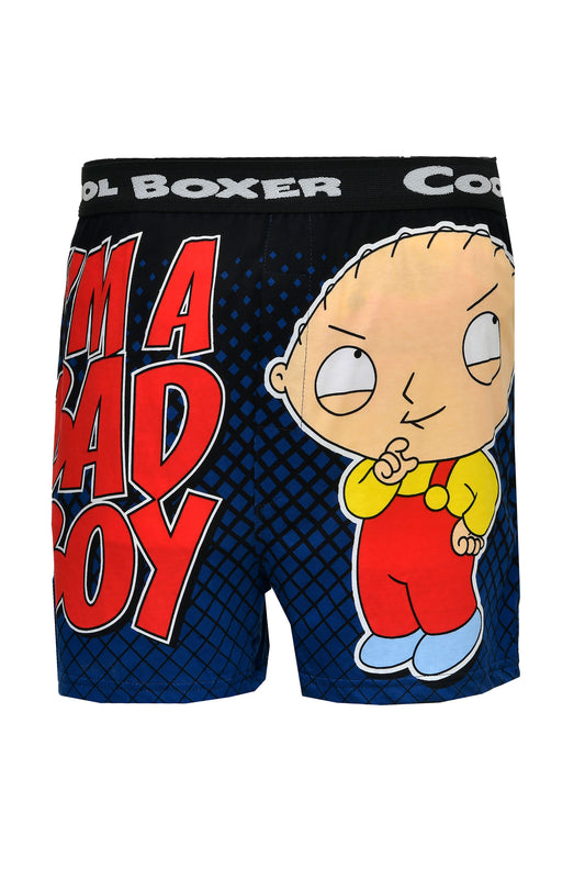Men "I'M A BAD BOY" Cartoon Boxer