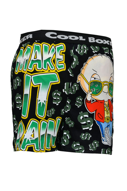 Men Dollar "MAKE IT RAIN" Cartoon Boxer