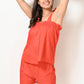 Women Orange Polka Top and Short  Cotton Nightwear Set