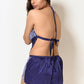 Women Indigo Satin Lacy Doll Set