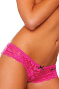 Hustler Pink Crotchless Thong